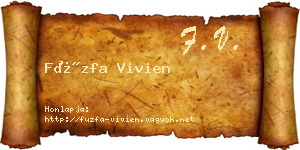 Füzfa Vivien névjegykártya
